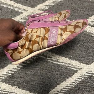 Coach Womens Kelsie Canvas & Leather Monogram Sneakers Shoes